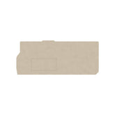 Weidmuller End plate, dark beige, 80.74 x 2.5mm Weidmuller